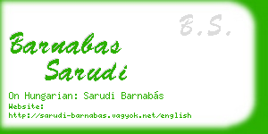barnabas sarudi business card